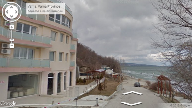 Услугата Google StreetView предлага панорамни снимки на най-различни обекти в страната (на снимката: морския бряг край Варна) 