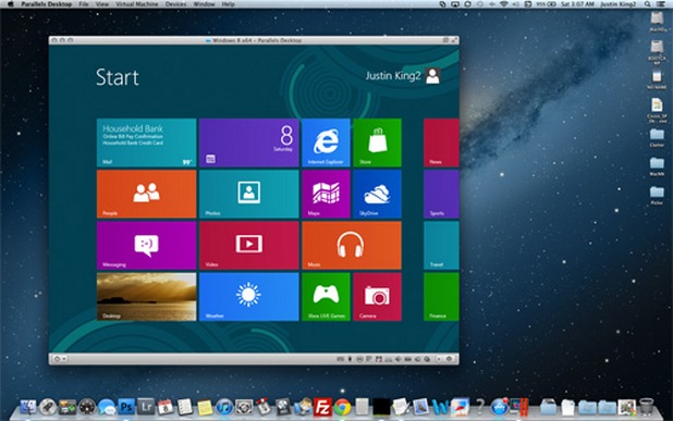 Windows 8 може да работи на компютри с OS X чрез инструмента BootCamp и приложения като Parallels Desktop 