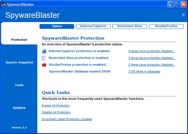 SpywareBlaster премахва шпионски и рекламни модули от Windows РС-та